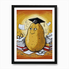 Potato Graduate 1 Art Print