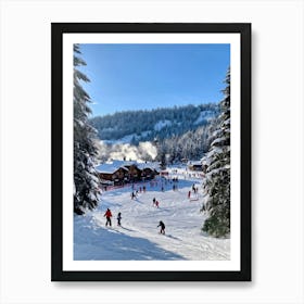 Ski Resort In The Mountains Art Print