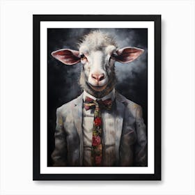Sheep In Suit Art Print
