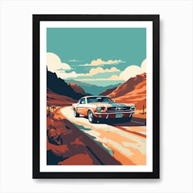 A Ford Mustang In The The Great Alpine Road Australia 3 Art Print