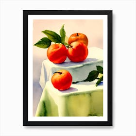 Jujube Italian Watercolour fruit Art Print