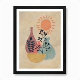 Vases And Plants 5 Art Print