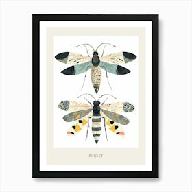 Colourful Insect Illustration Hornet 1 Poster Art Print