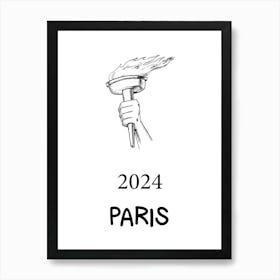 Paris 2024 Olympics logo is a sophisticated and distinctive work of art. Decorate the place as you wish.3 Art Print