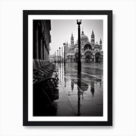 Venice, Italy,  Black And White Analogue Photography  3 Art Print