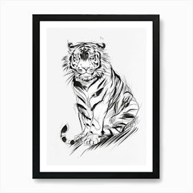 B&W Tiger Art Print