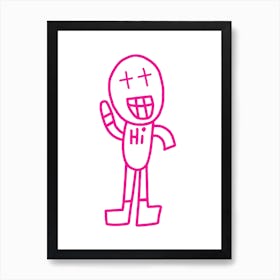 Pink Kids Art Art Print