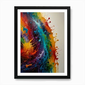 Colorful Splashes 7 Art Print