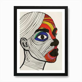 Rainbow Face 1 Art Print