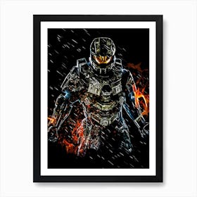 Halo fire Art Print