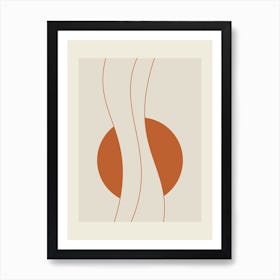 Orange And Beige Art Print