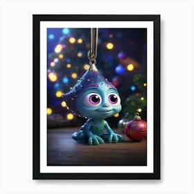 Alien Christmas Ornament 4 Art Print
