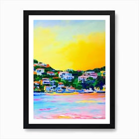 Cala Salada 2, Ibiza, Spain Bright Abstract Art Print