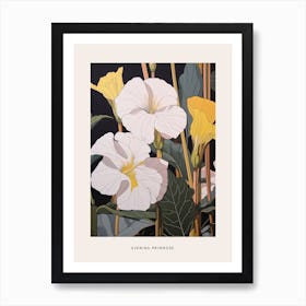 Flower Illustration Evening Primrose 1 Poster Art Print