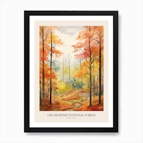 Autumn Forest Landscape The Shawnee National Forest 2 Poster Art Print