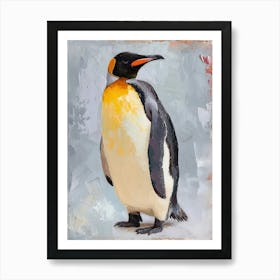 King Penguin Cuverville Island Colour Block Painting 2 Art Print