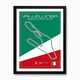 Racetrack Vallelunga Art Print