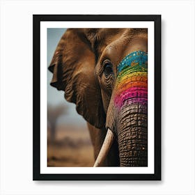 Rainbow Elephant Art Print