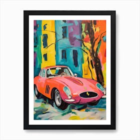 Ferrari 250 Gto Vintage Car Matisse Style Drawing Colourful 1 Art Print