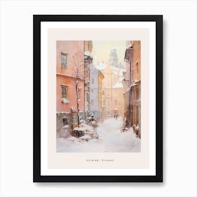 Dreamy Winter Painting Poster Helsinki Finland 1 Art Print