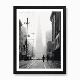 San Francisco, Black And White Analogue Photograph 1 Art Print