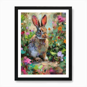 Netherland Dwarf Rabbit Painting 4 Art Print