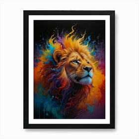 Lion Painting Art Print