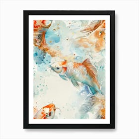 Watercolor Koi 14 Art Print