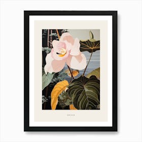 Flower Illustration Orchid 4 Poster Art Print