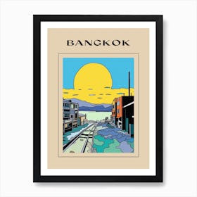 Minimal Design Style Of Bangkok, Thailand 2 Poster Art Print