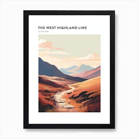 The West Highland Line Scotland 8 Hiking Trail Landscape Poster Art Print