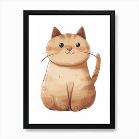 Munchkin Cat Clipart Illustration 3 Art Print
