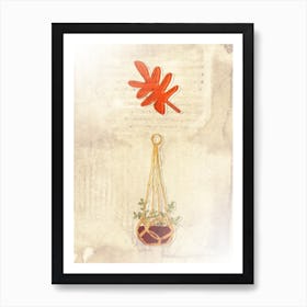 Boho Abstract Art Illustration In A Photomontage Style 23 Art Print