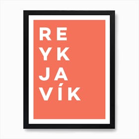 Reykjavik - Travel Art Print Art Print