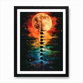 Full Moon Painting Art Print