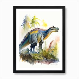 Panoplosaurus Watercolour Dinosaur Art Print