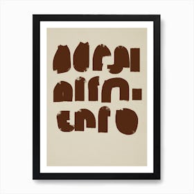 Abstract Brown Objects Art Print