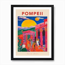 Pompeii Italia Travel Poster Art Print