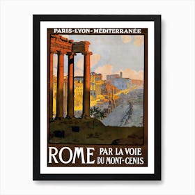 Travel Poster Rome Vintage, Karen Arnold Art Print