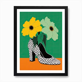 Botanical Bliss: Shoe Floral Impressions Art Print