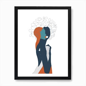 Woman With Afro Hair Art Print