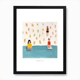 Summer Pool Illustration Art Print