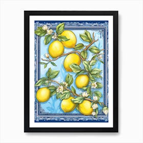 Lemons Illustration 12 Art Print