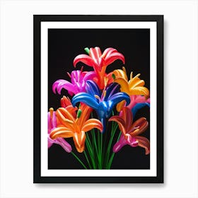 Bright Inflatable Flowers Gloriosa Lily 3 Art Print