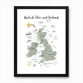 British Isles And Ireland Art Print