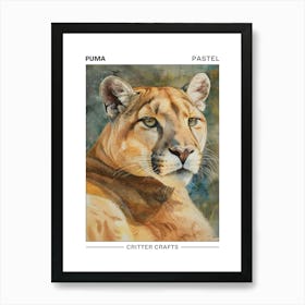 Puma Pastel Watercolour 1 Poster Art Print