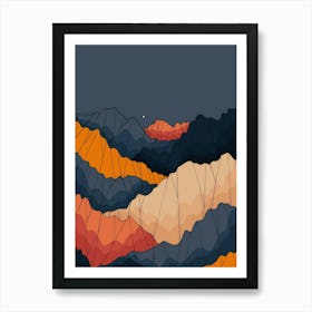 A Dark Blue Sky Art Print