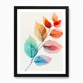 Watercolor Leaves 26 Art Print