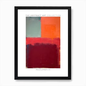 Orange And Red Abstract Painting 10 Exhibition Poster Art Print