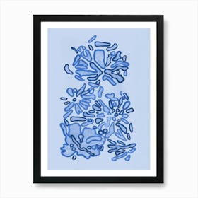 Coastal Coral Reef Blue Poster